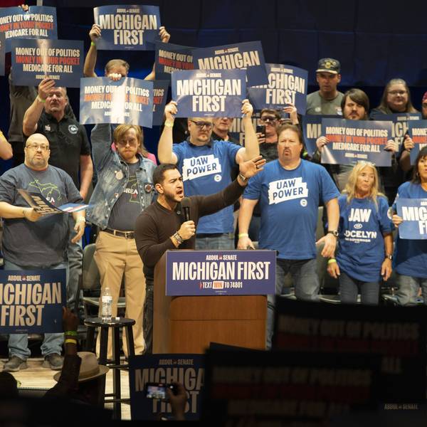 Senator Bernie Sanders and Dr. Abdul El-Sayed hold campaign rally in Michigan