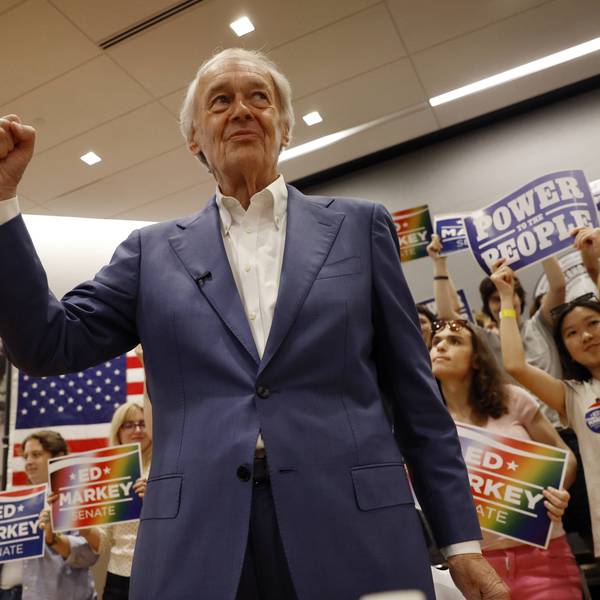 Senator Markey fields national progressives to make his case in primary race against Moulton