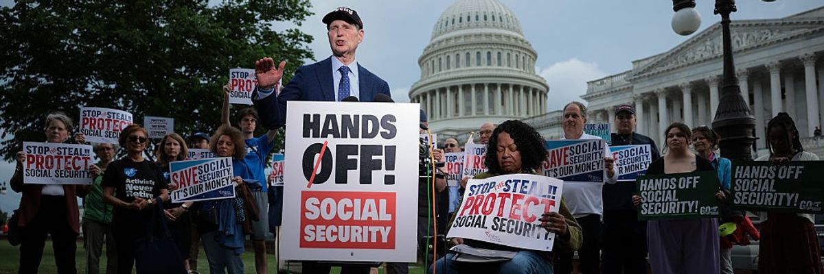 Senator Warren Holds A Press Conference On Social Security