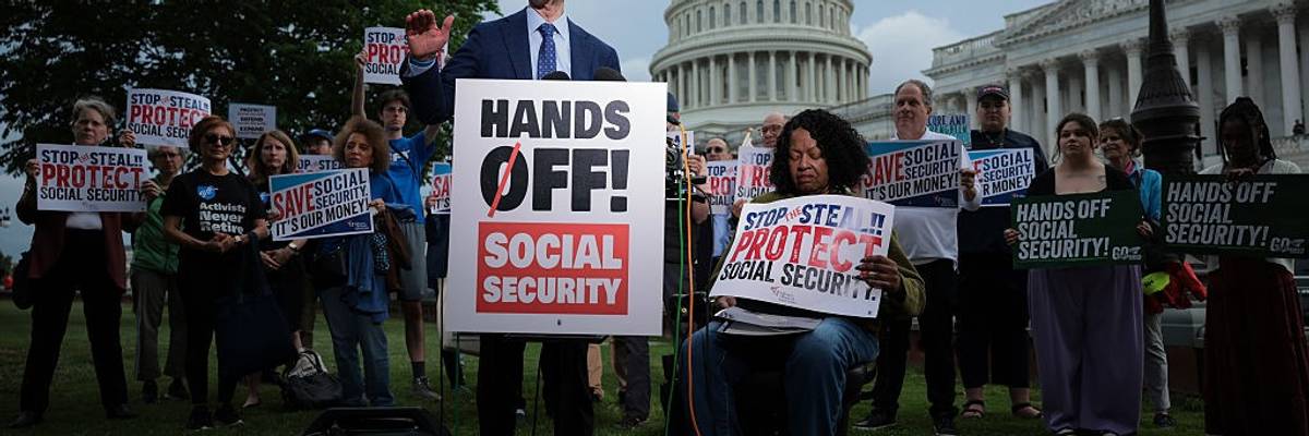 Senator Warren Holds A Press Conference On Social Security