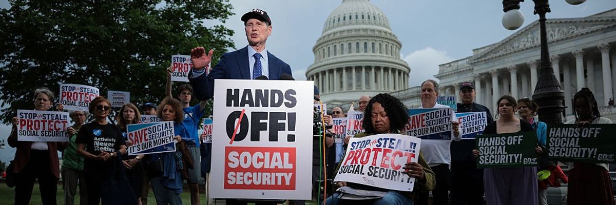 Senator Warren Holds A Press Conference On Social Security
