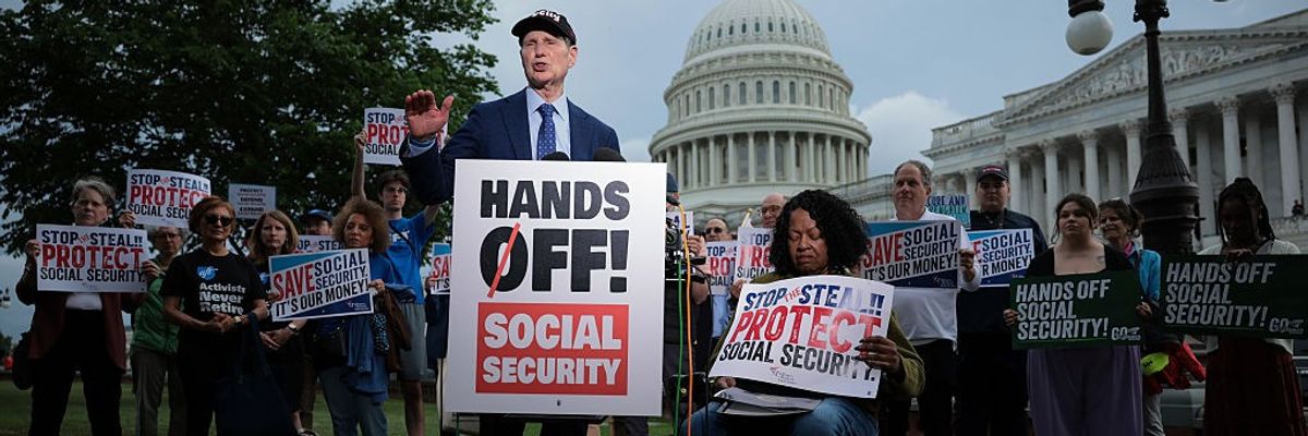 Senator Warren Holds A Press Conference On Social Security