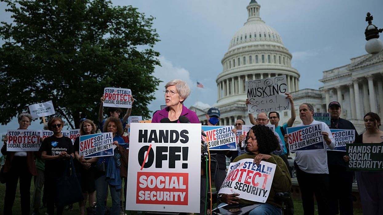 Senator Warren Holds A Press Conference On Social Security