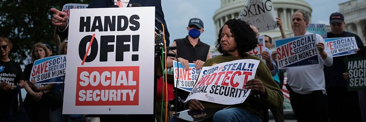 Senator Warren Holds A Press Conference On Social Security