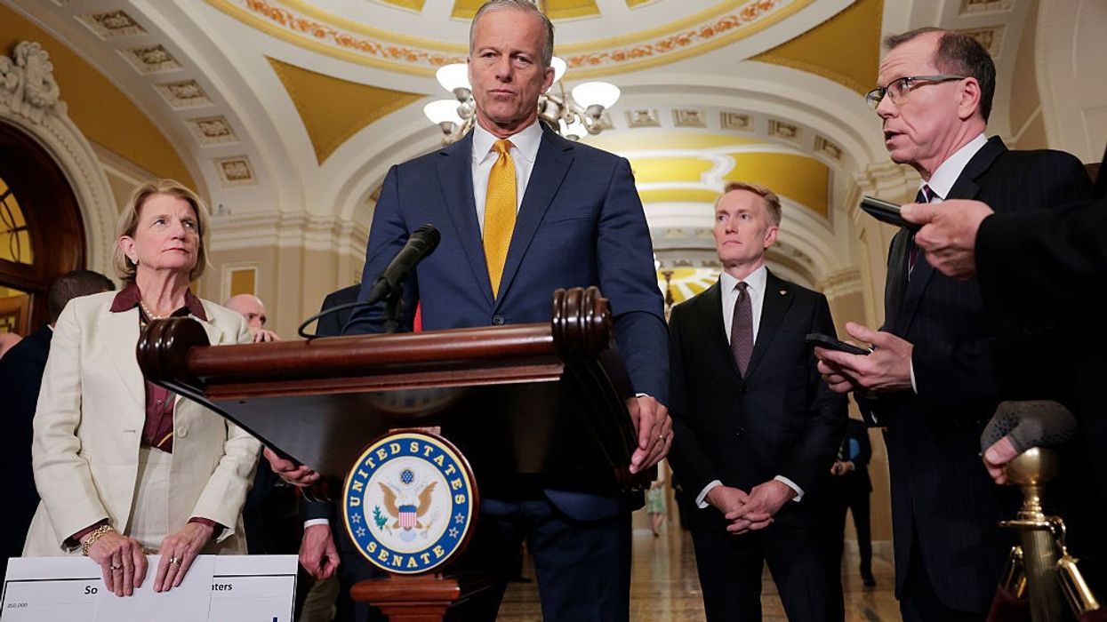 Senators Speak To The Press After Meeting For Weekly Policy Luncheons
