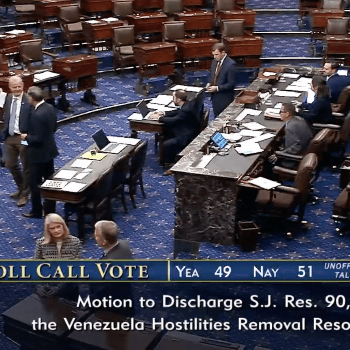 Senators vote down a war powers resolution