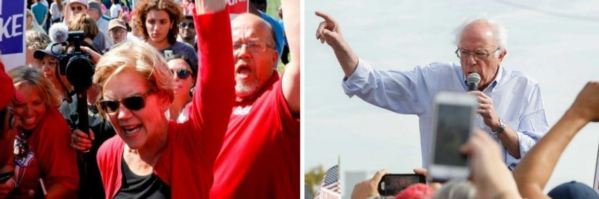 Warren and Sanders Lead 2020 Candidates in Backing Workers Demanding Fair Wages, Vowing Not to Cross Picket Line for Debate