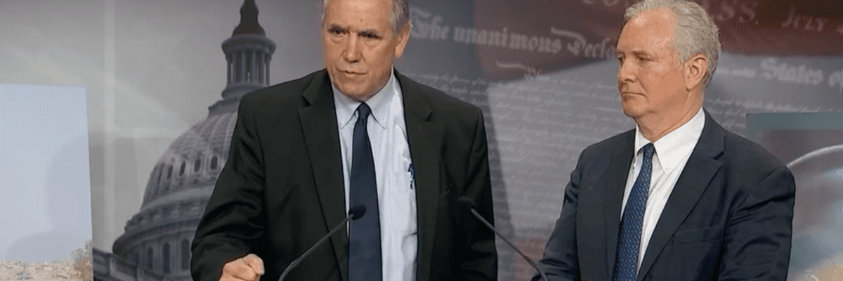 Sens. Jeff Merkley (D-Ore.) and and Chris Van Hollen (D-Md.)