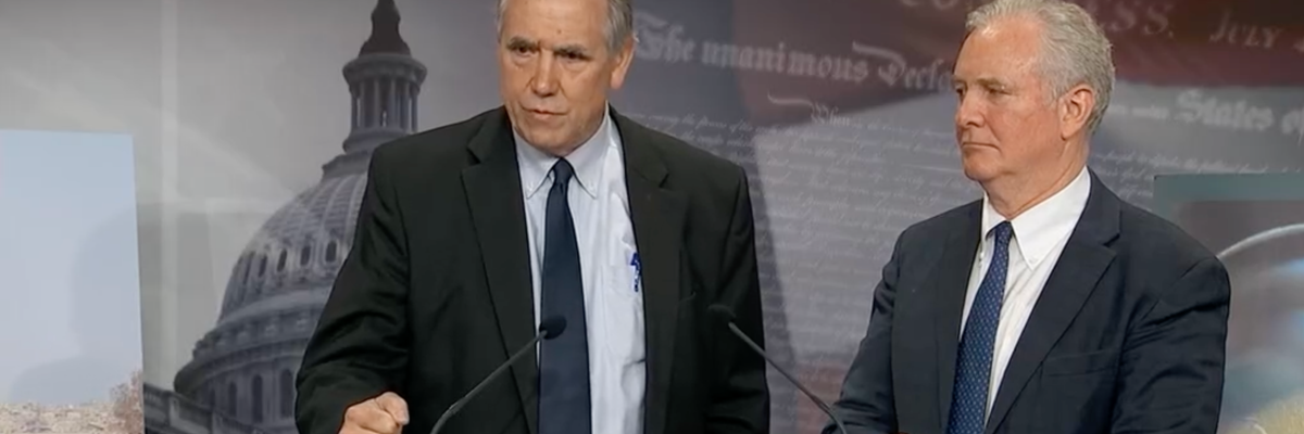 Sens. Jeff Merkley (D-Ore.) and and Chris Van Hollen (D-Md.)