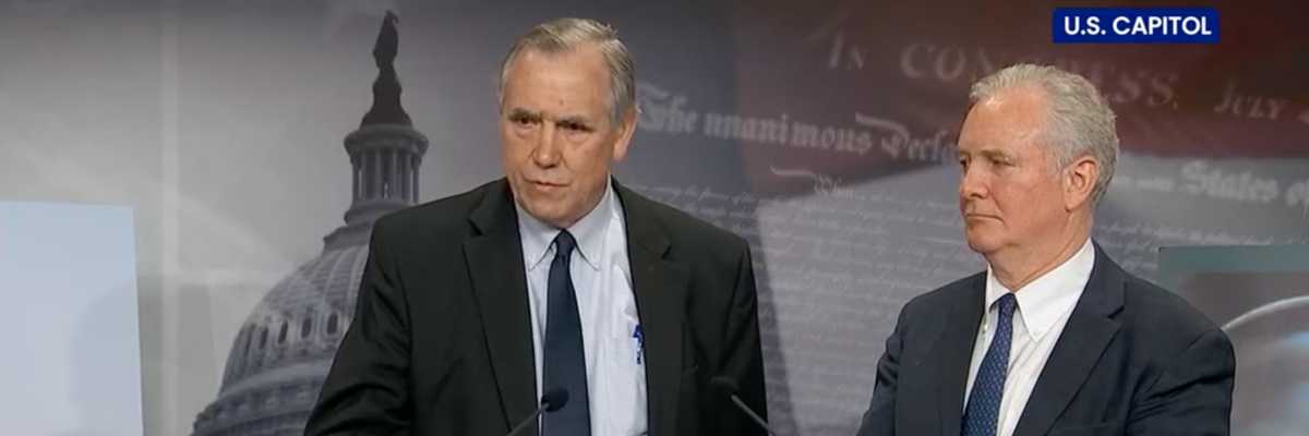 Sens. Jeff Merkley (D-Ore.) and and Chris Van Hollen (D-Md.)