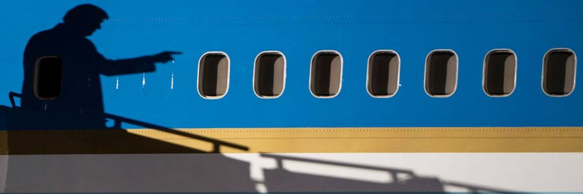 Shadow of President Donald J. Trump