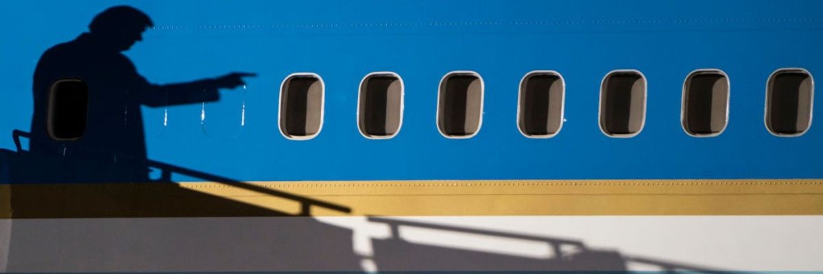 Shadow of President Donald J. Trump