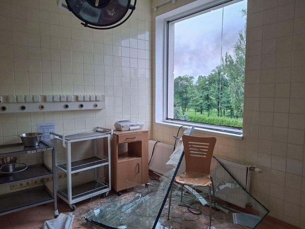 Shattered glass and a broken window