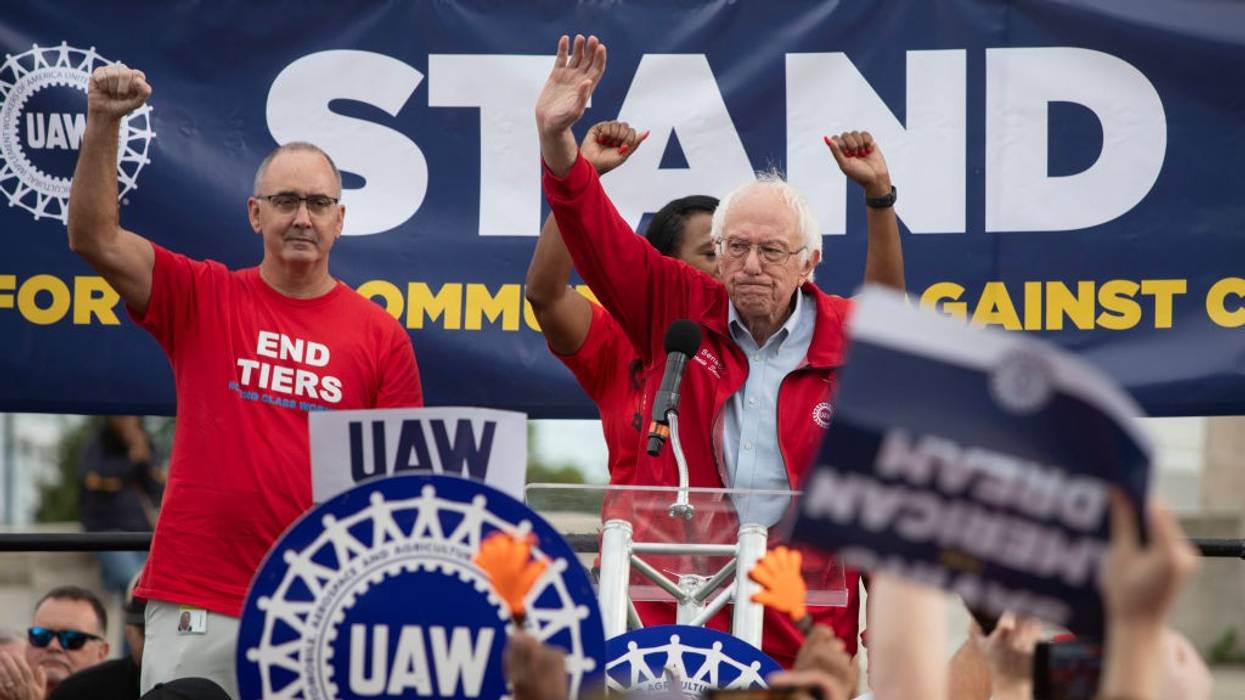 Shawn Fain and Bernie Sanders