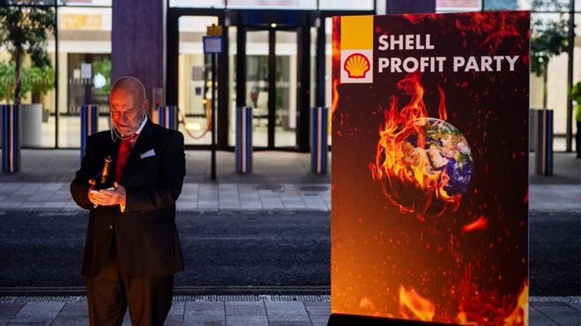 Shell protester.