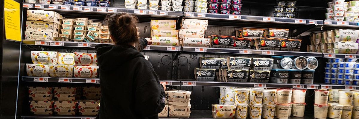 Shopping for groceries in Brooklyn.