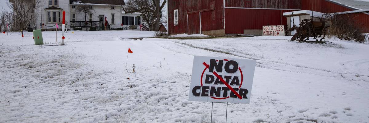 Sign Opposes Data Center