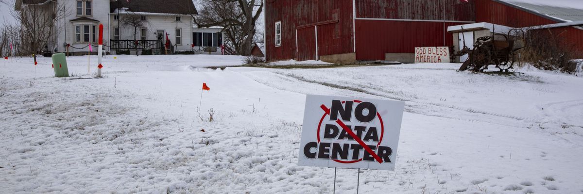 Sign Opposes Data Center