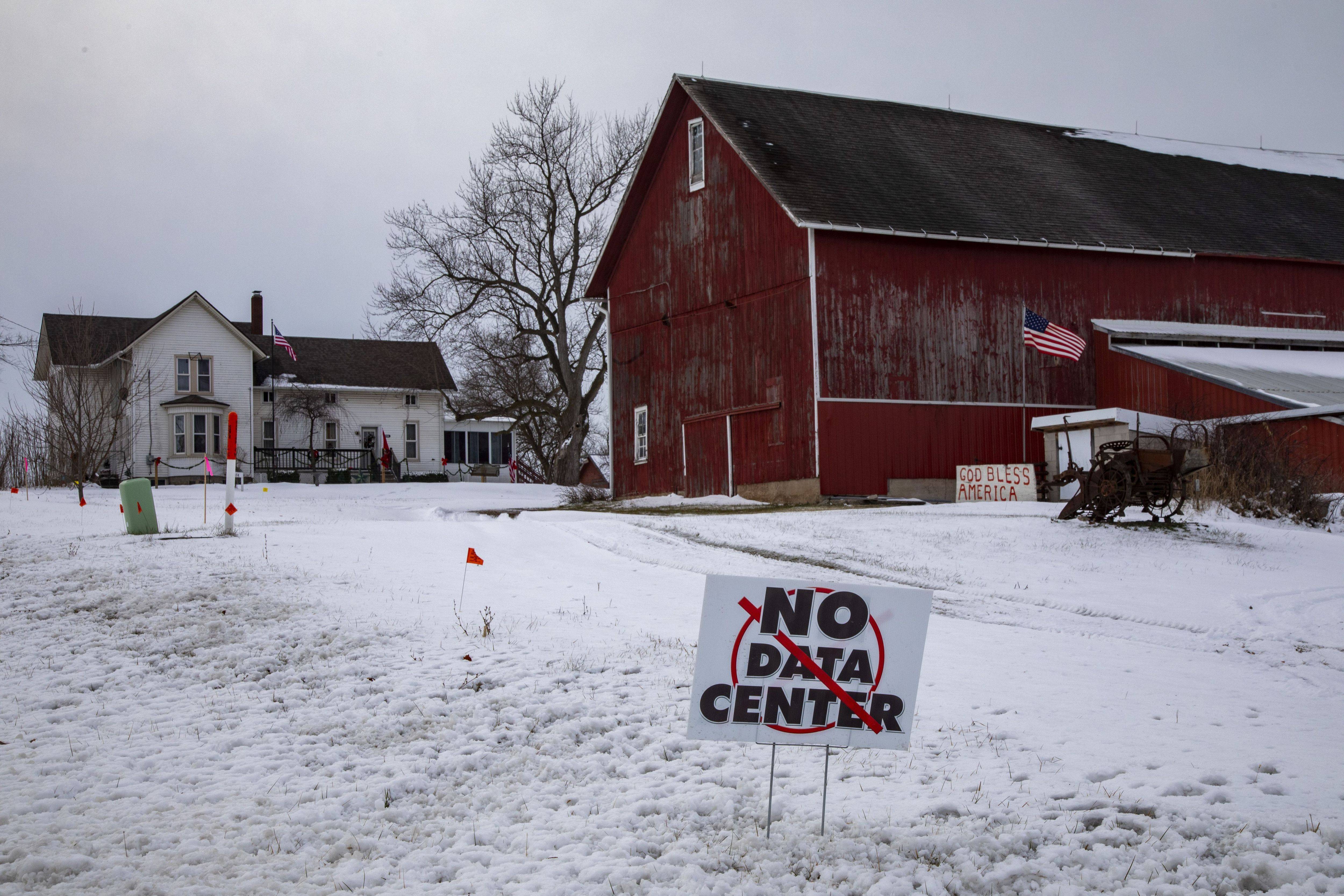 Sign Opposes Data Center