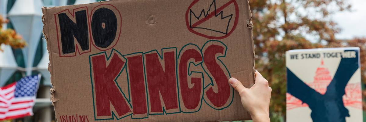 Sign Says "No Kings"