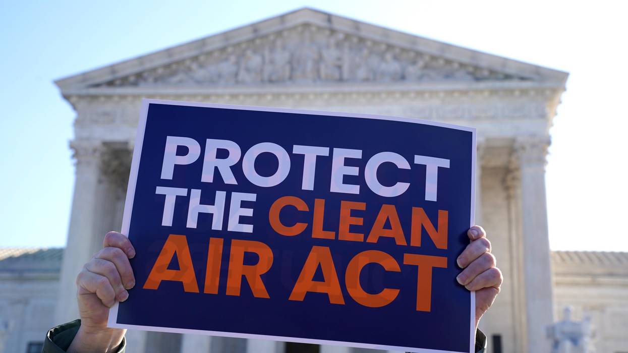 Sign that says "Protect the Clean Air Act"