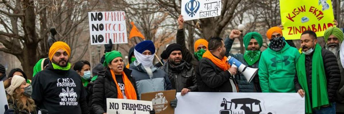 US Farmers and Food Justice Groups Declare 'Solidarity' With Indian Farmer Protests