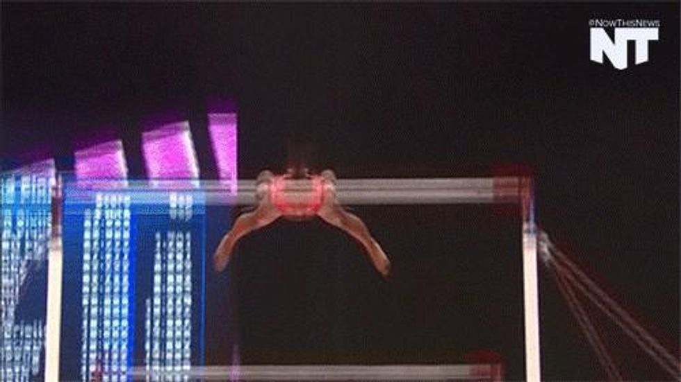 Simone Biles on uneven bars