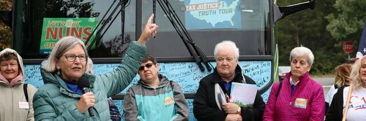 Busload of Activist Nuns Log 5,600 Miles for Tax Justice