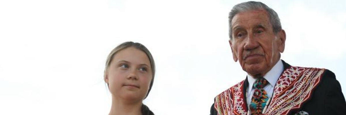 Bestowed With "Freedom Prize," Greta Thunberg Holds Up D-Day Veteran's Call to Avert Collapse of Civilization