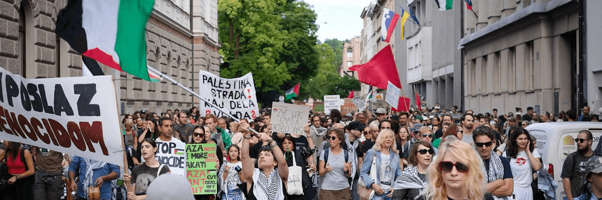 Slovenians march for an end to the Gaza genocide