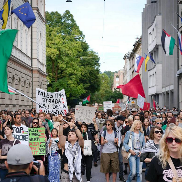 Slovenians march for an end to the Gaza genocide