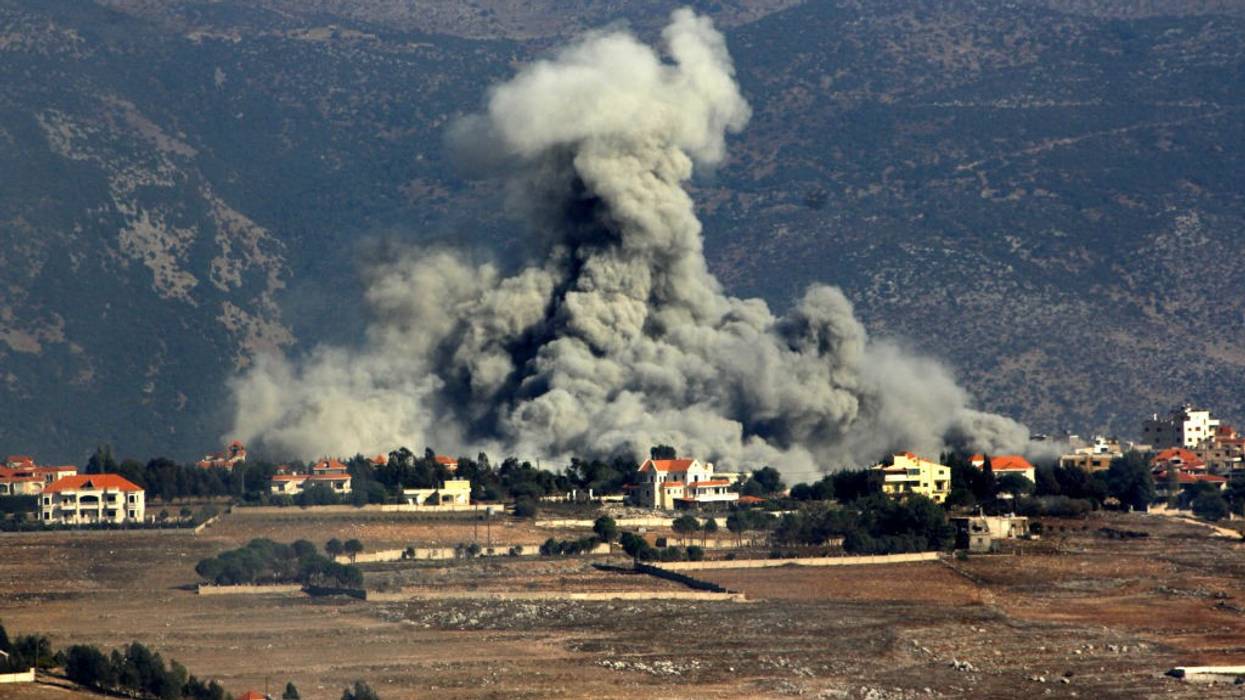 Smoke billows from targeted areas after Israeli airstrikes on southern Lebanon