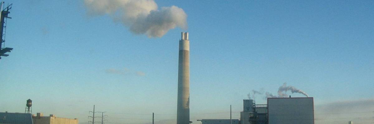 Smoke emerges from Detroit incinerator.