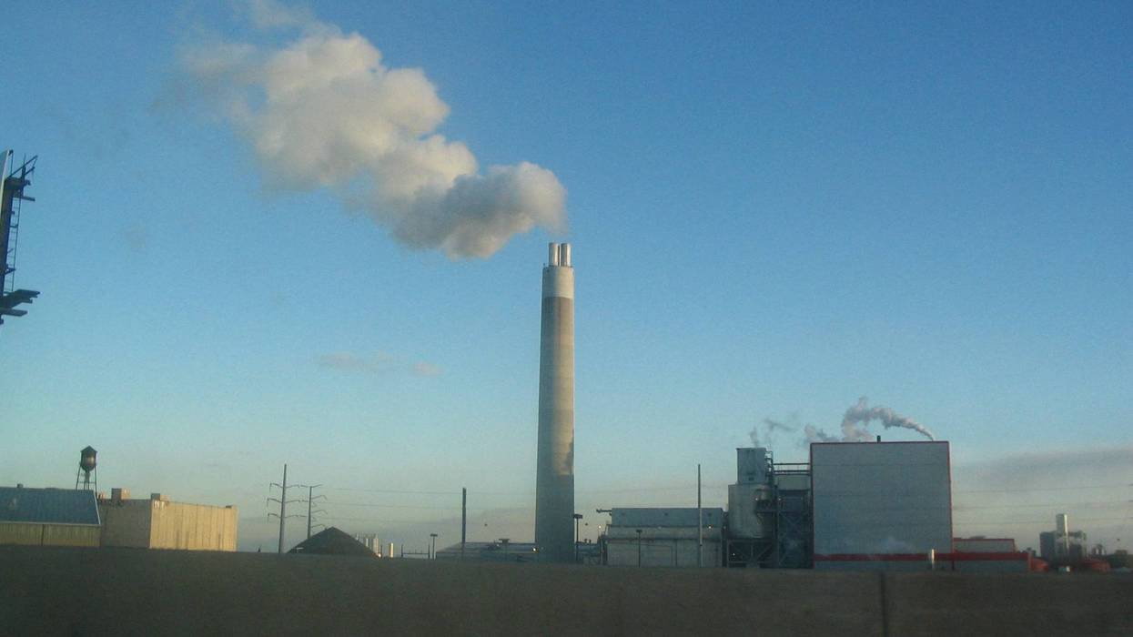 Smoke emerges from Detroit incinerator.