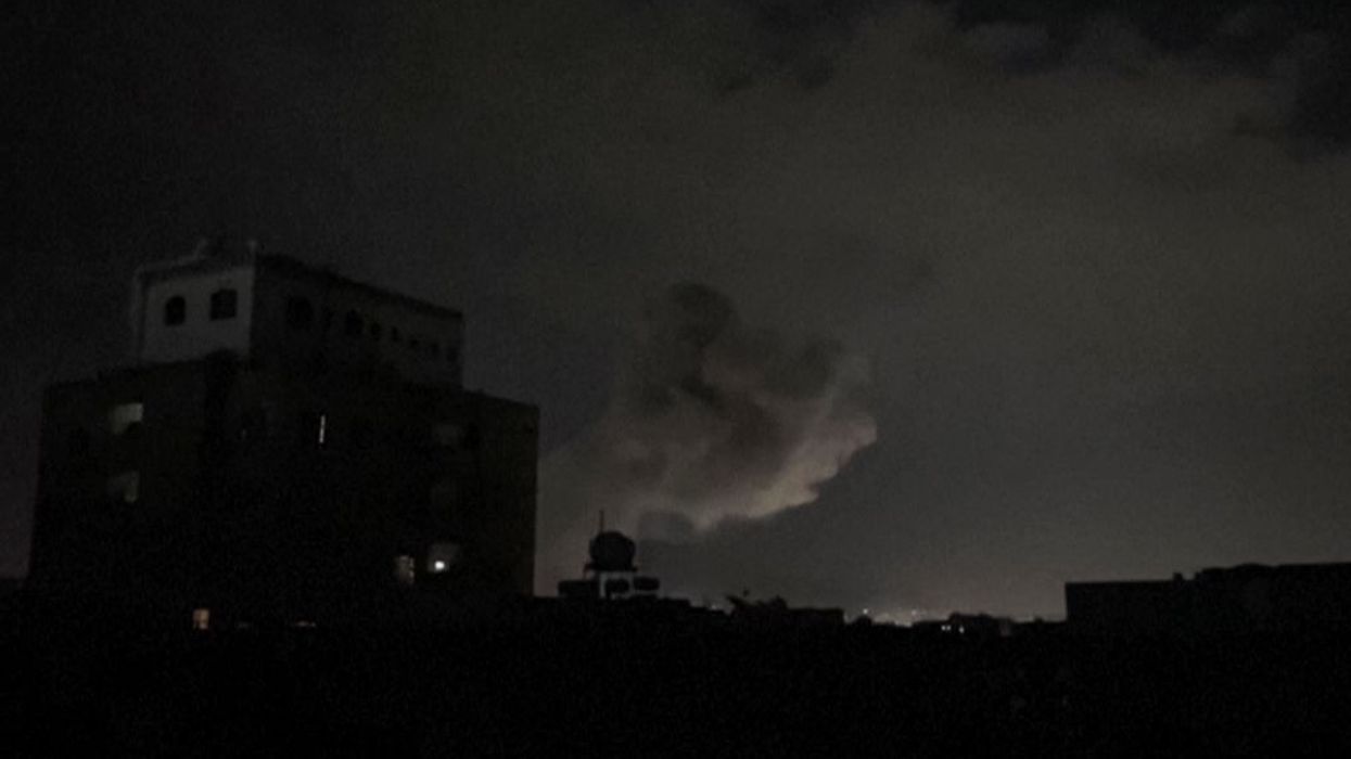 Smoke from bombing of Yemen.