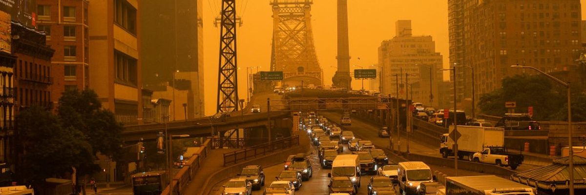 Smoke From Canadian Wildfires Blows South Creating Hazy Conditions On Large Swath Of Eastern U.S.