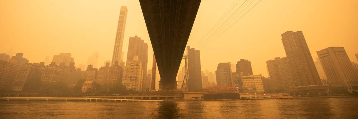 Smoke From Canadian Wildfires Blows South Creating Hazy Conditions On Large Swath Of Eastern U.S.