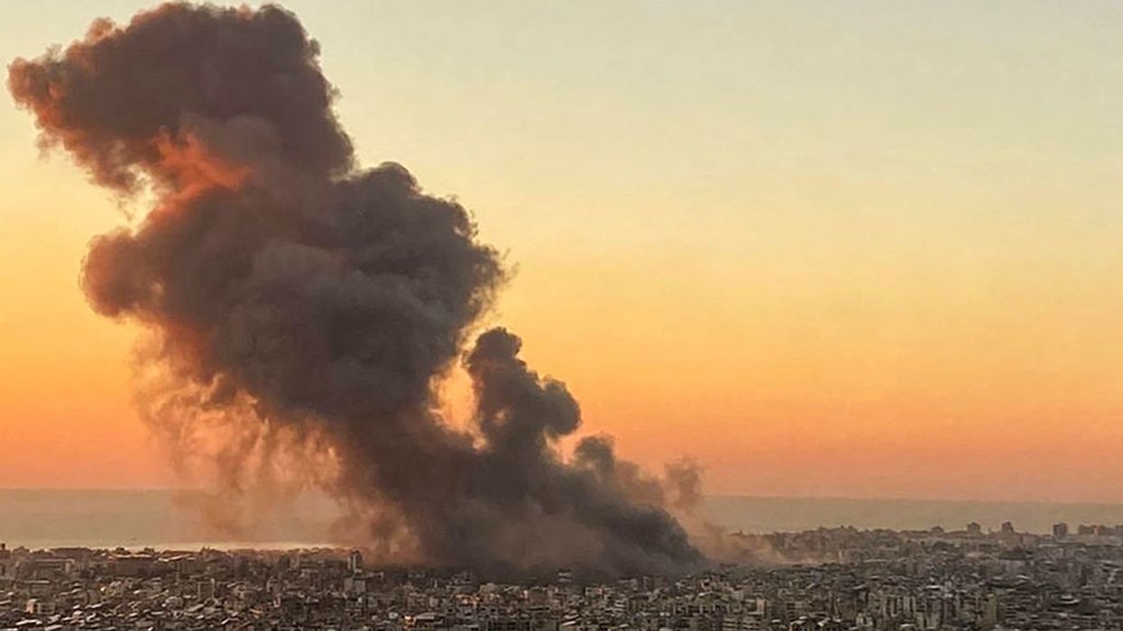 Smoke rises above Beirut's southern suburbs