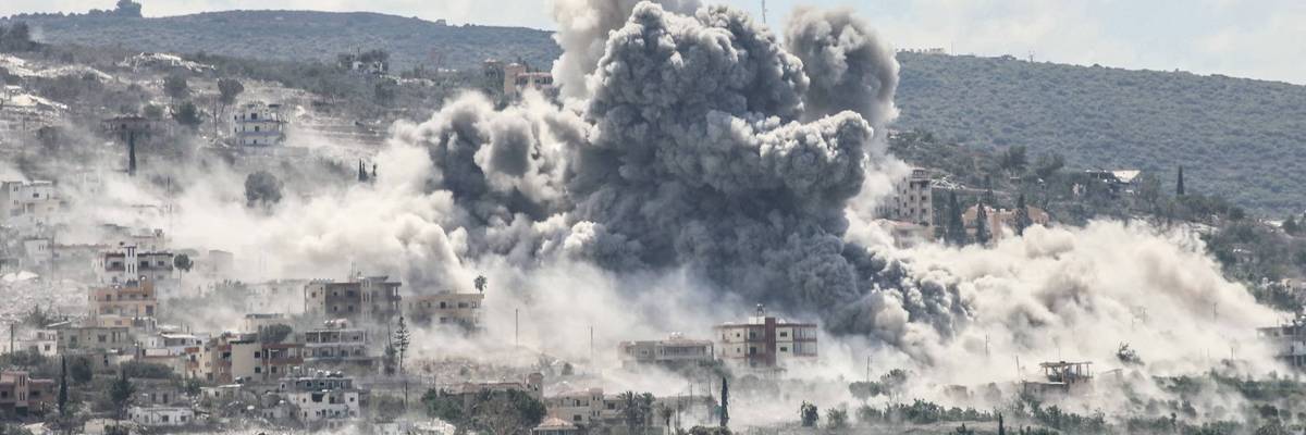 Smoke rises from the site of an Israeli airstrike that targeted Mansouri, Lebanon