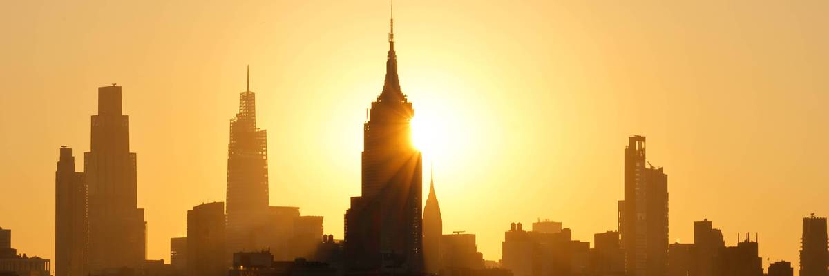 Smokey Sunrise in New York City
