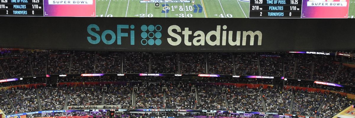 SoFi Stadium is pictured during the Super Bowl