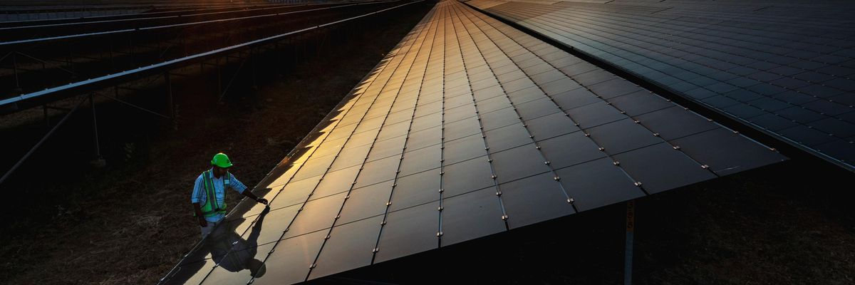 Solar panels in India.