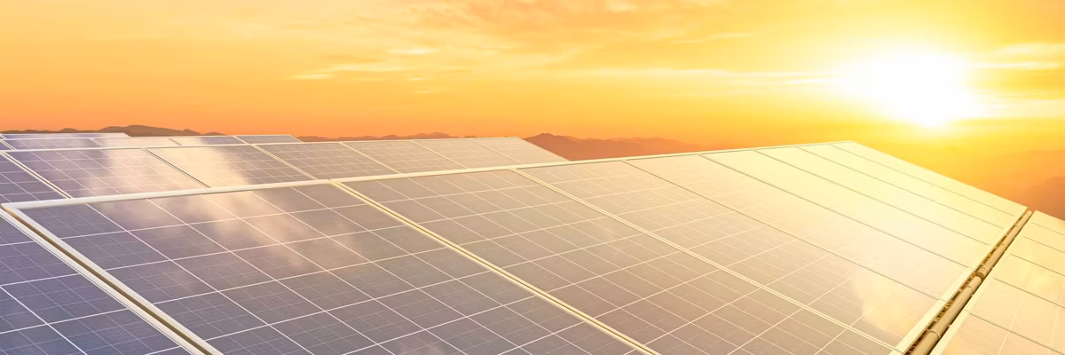 Solar panels under the sun