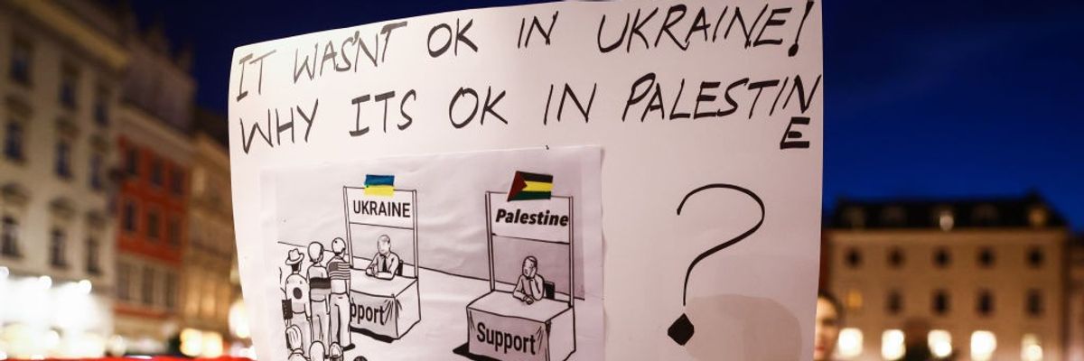 Solidarity With Palestine Demonstration In Krakow, Poland