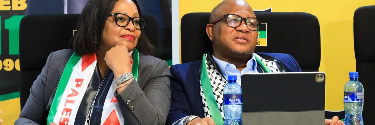 South African politicians Nomvula Monkonyane and Fikile Mbalula