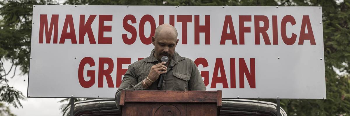 South African supporters of Trump.