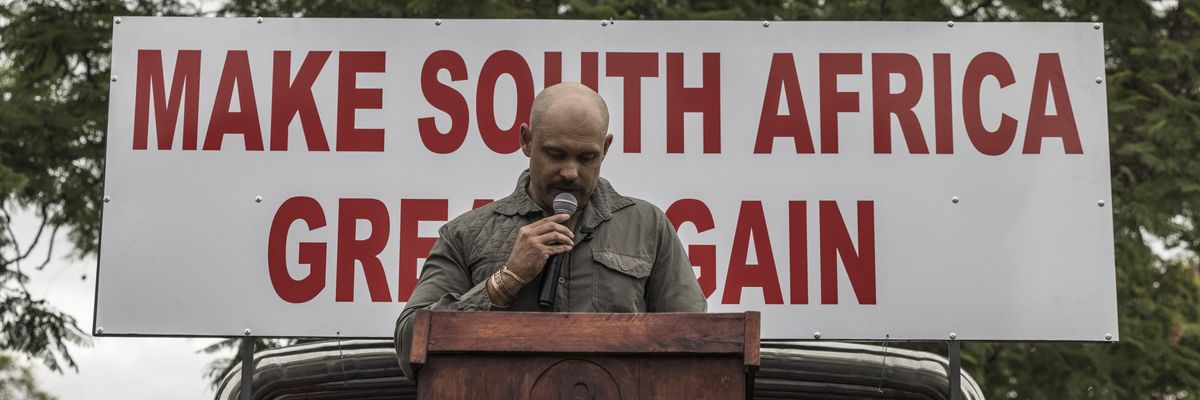 South African supporters of Trump.