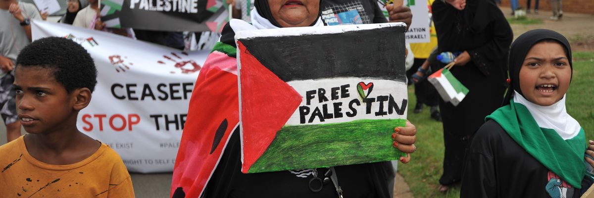 South Africans hold a Free Palestine March