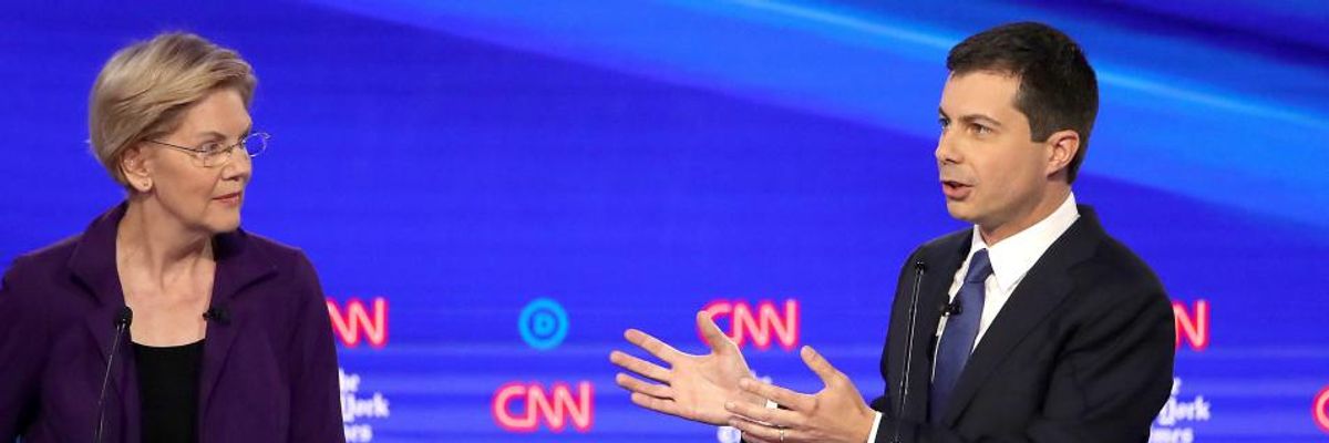 Buttigieg Denounced for Spouting 'Pack of Lies' About Medicare for All While Swimming in Insurance Industry Cash