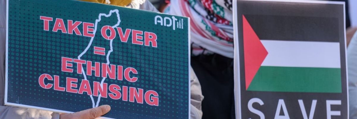 South Korean activists hold placards to protest against U.S...